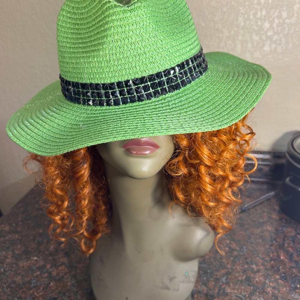 Stylish Green Fedora with Black Band